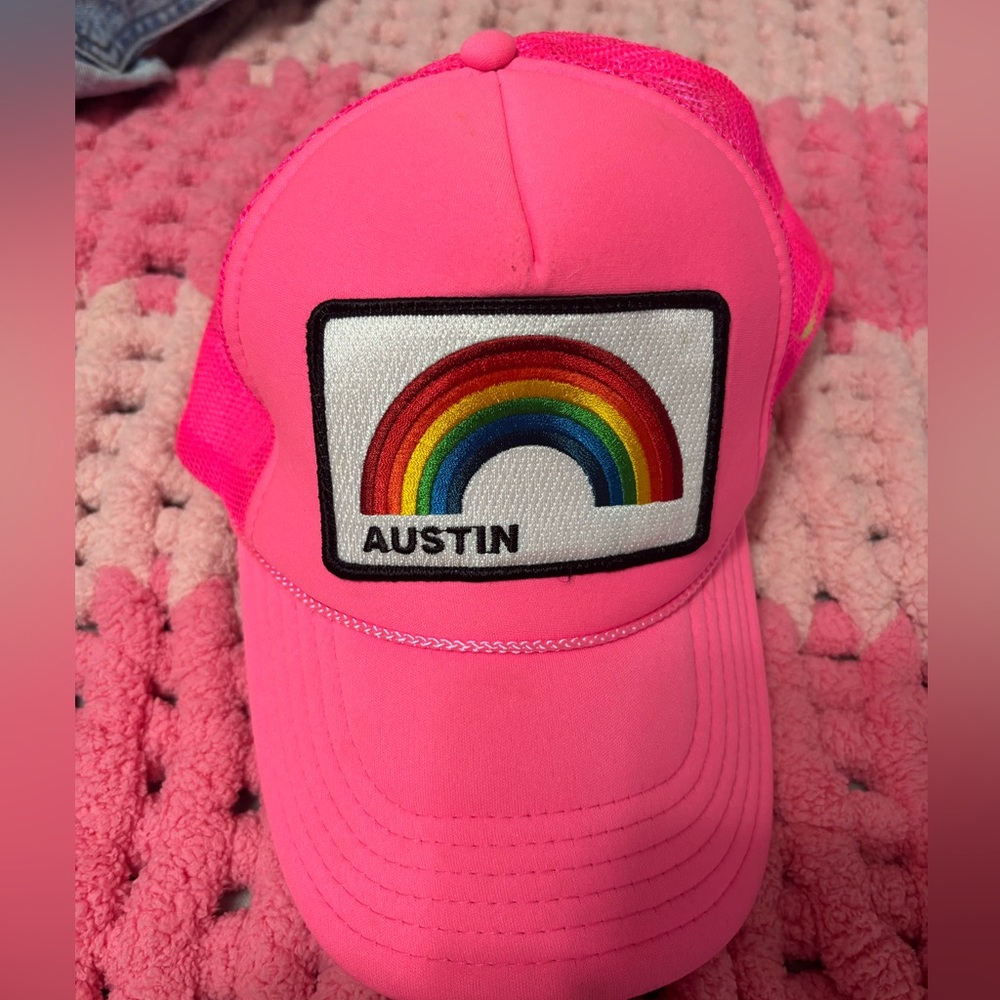 Aviator Nation Hot Pink Austin Trucker Hat